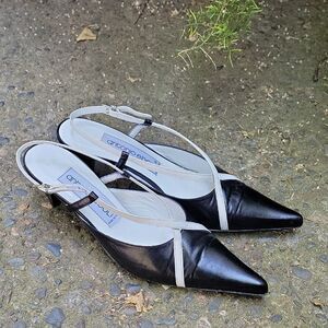 Antonio Eboli Black and White Heels Size 38